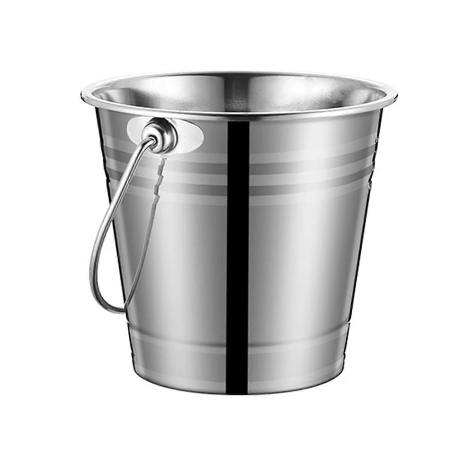 Insulated Ice Bucket Stainless Steel 3L Capacity Portable Chiller With Comfortable Handle