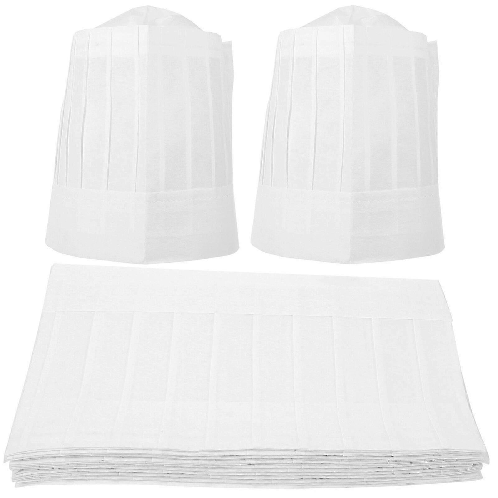 20pcs Hat Cooking Hat Hat Restaurant Hat Hotel Cooking Hat