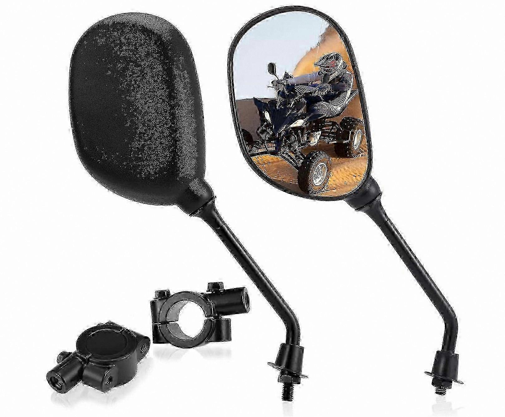 Rugged Off-Road Mirrors for ATVs - 8mm Handlebar-Mounted Rear View Side Mirrors