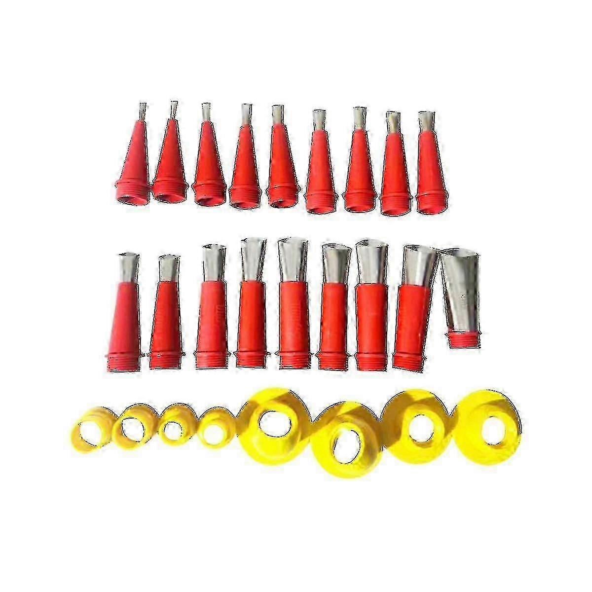 Caulking Finisher Kit with 18 Stainless Steel Nozzle Applicators and 8 Connection Bases2025