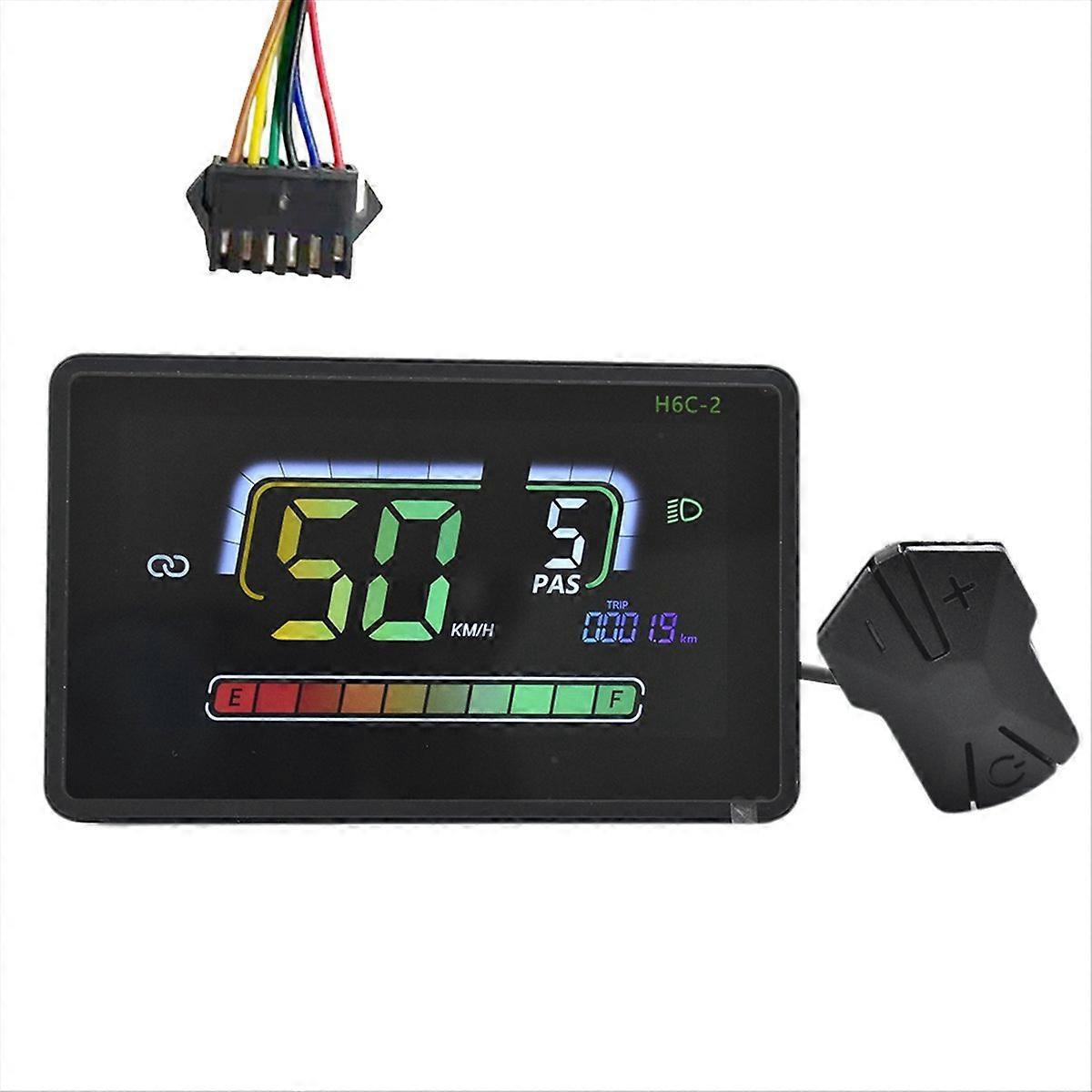 H6C-2 E-Bike Bluetooth Speedometer LCD Display Meter SM6PIN