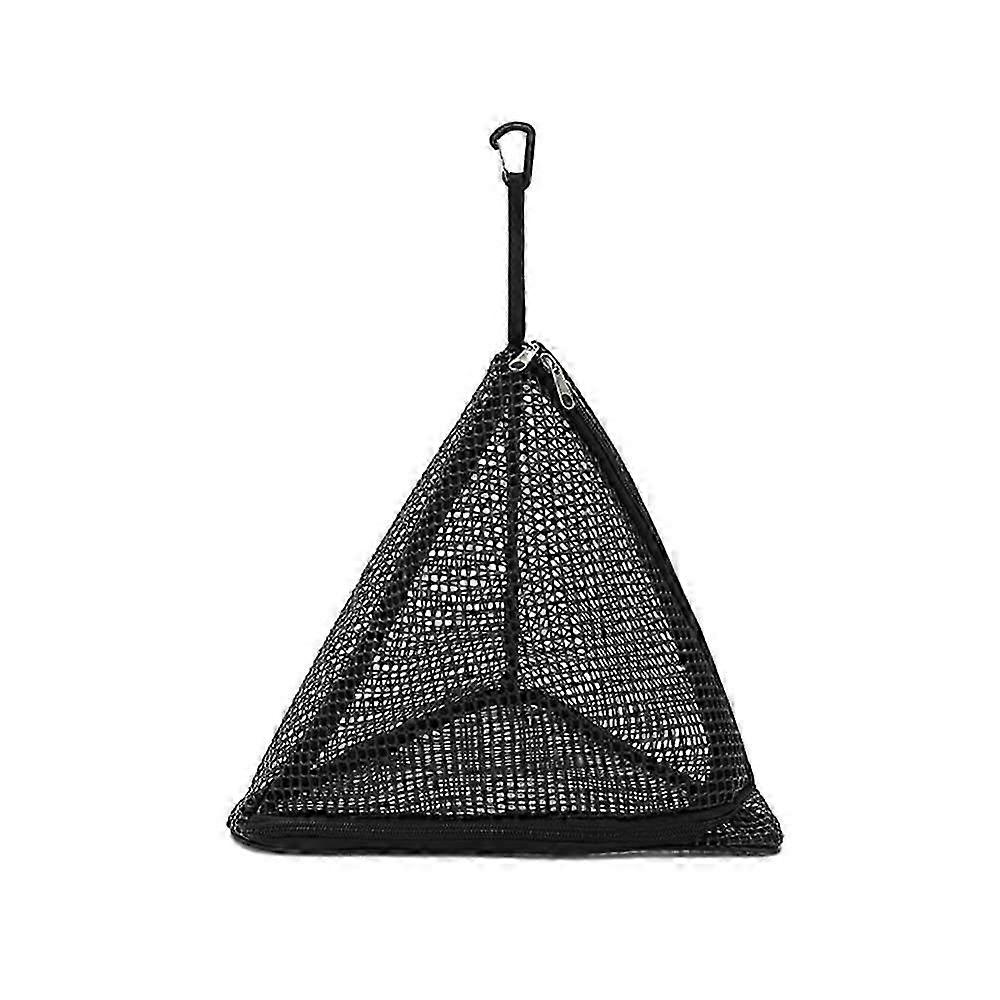 25-26 Camp dry network, durable triangular hanging bag with hook, camp organizer knitting hanging basket network