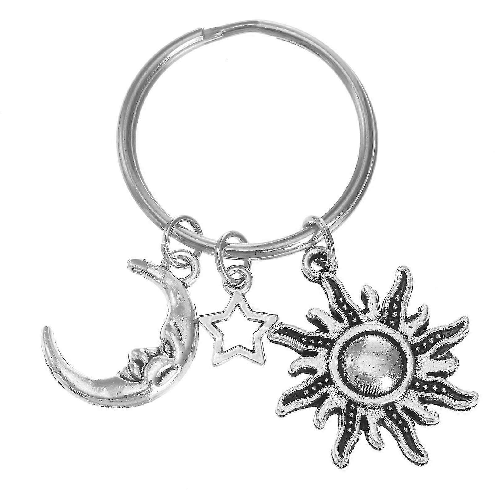 Sun Moon Star Pendant Keychain Premium Hanging Decor