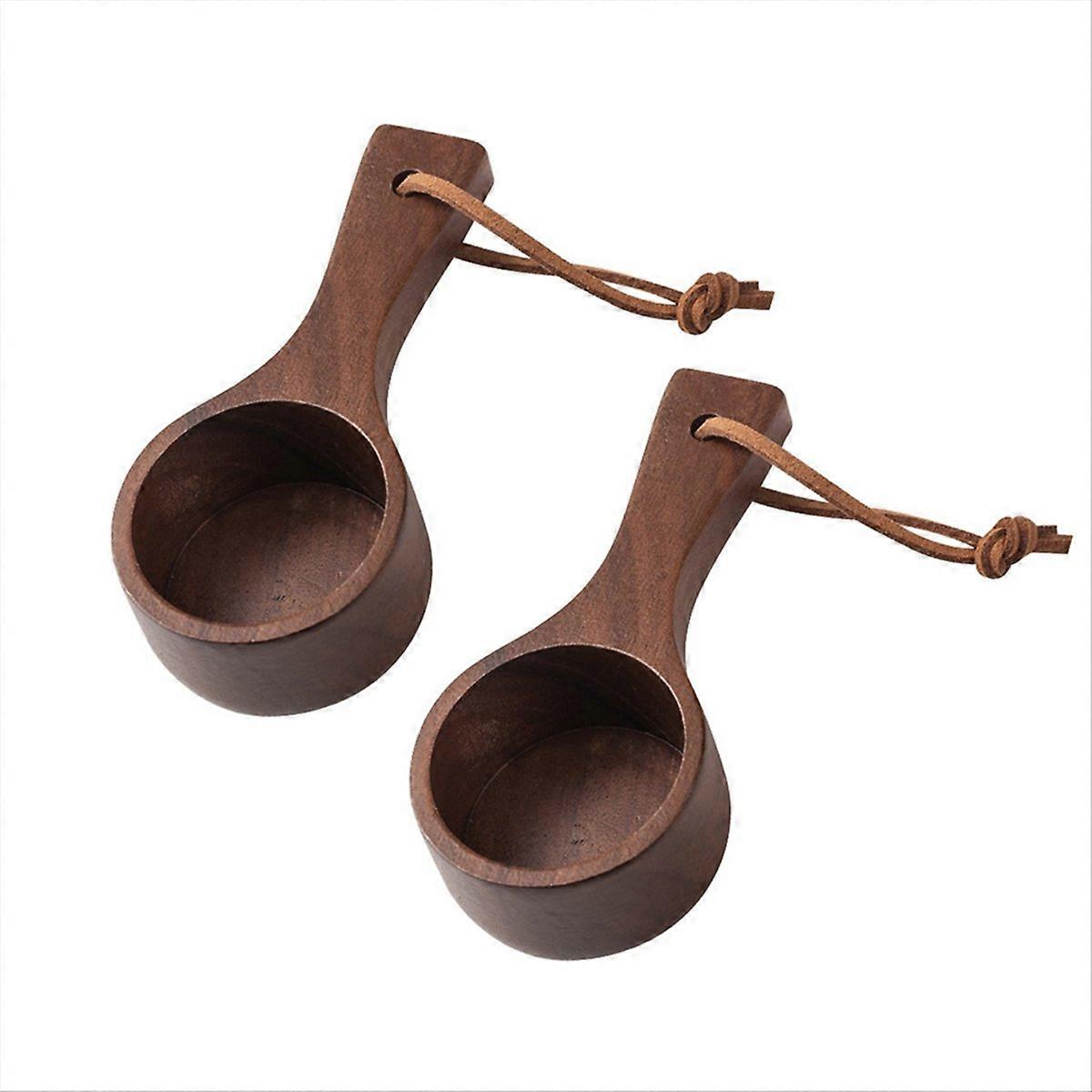 Black Walnutcoffee Spoon-Long-Handled Spoon for Coffee, Tea and Kitchen, Environmentally Friendly Mixed Appliance.