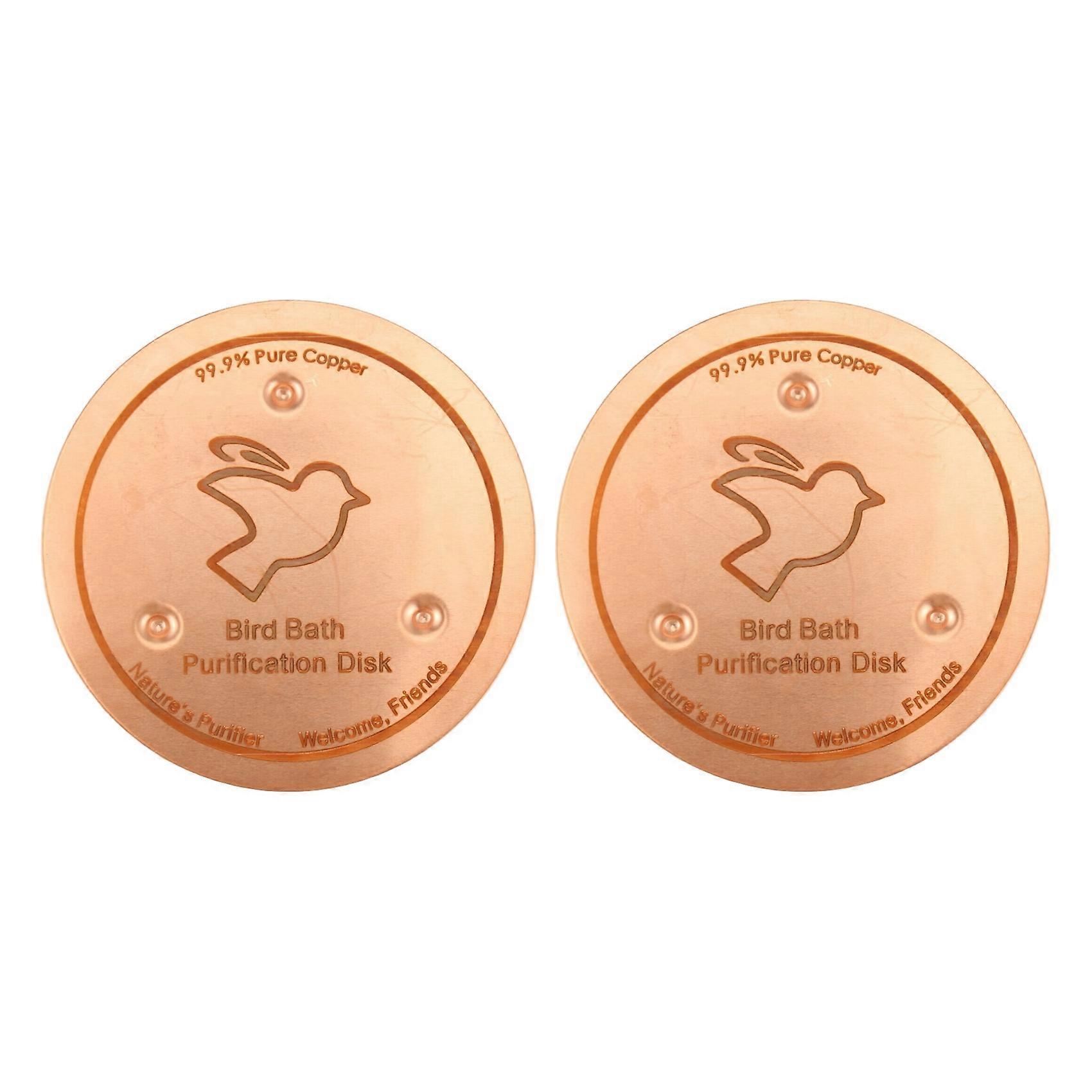 2pcs Bird Bath Purification Disk Purification Cleaner with Three-Point Support Safe Clean Water for Outdoor Birdbath