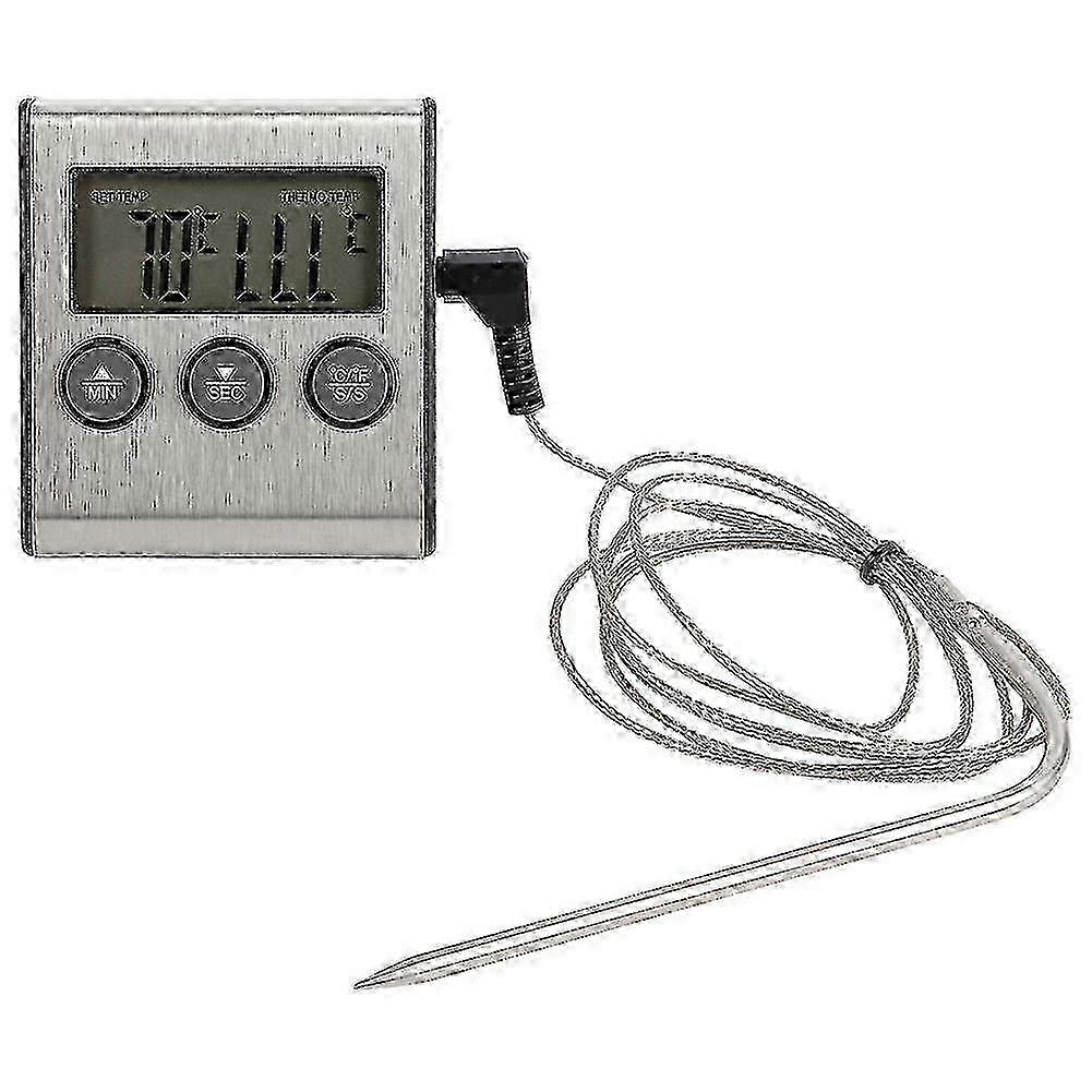 BBQ Timer Temperature Measuring Tool Thermometer Meat Food Cooking Probe Thermometer with