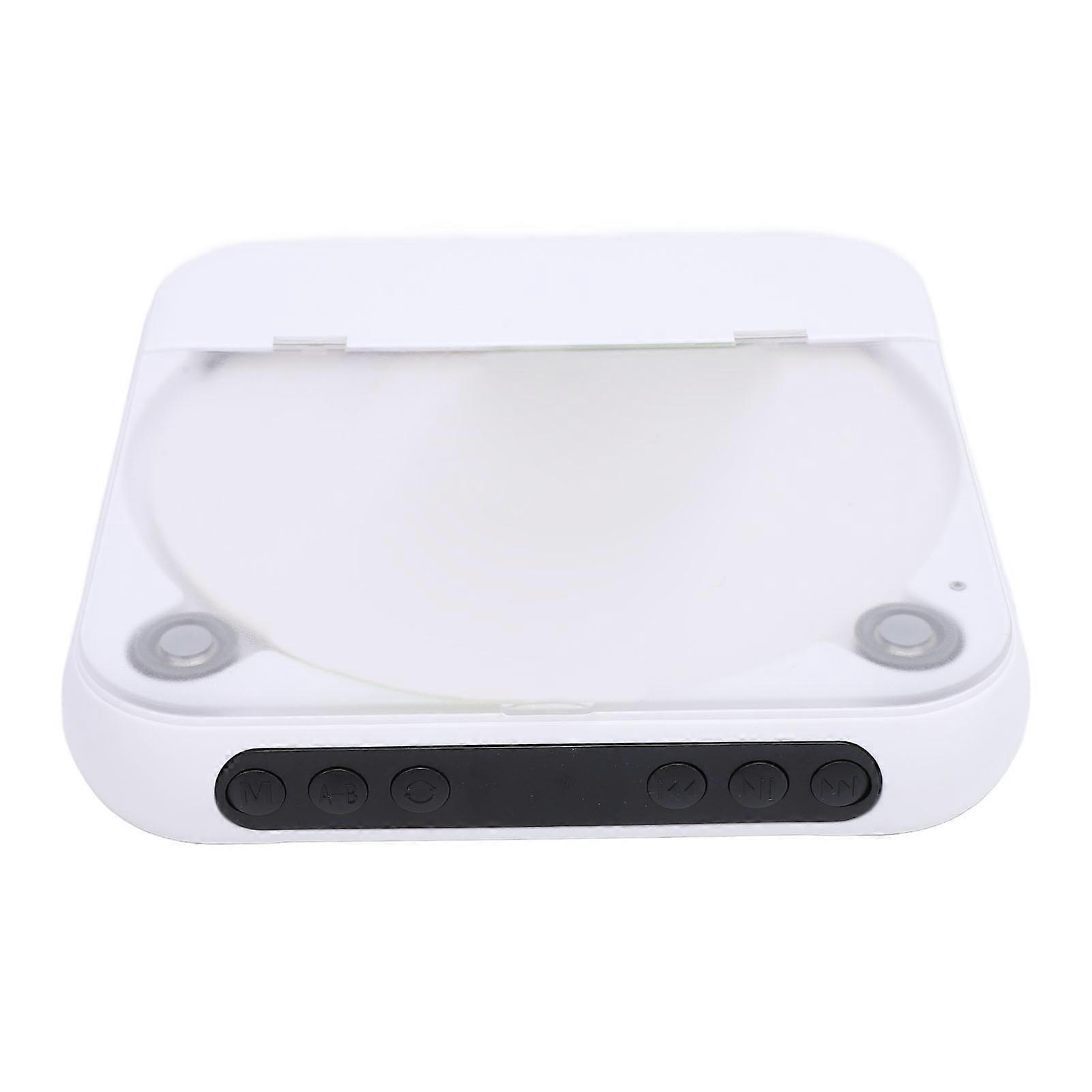 Lettore CD con cuffie cablate Portatile Bluetooth 5.3 USB Ricaricabile 2000mah Lettore CD musicale per CD R CD RW MP3 WMA Bianco 