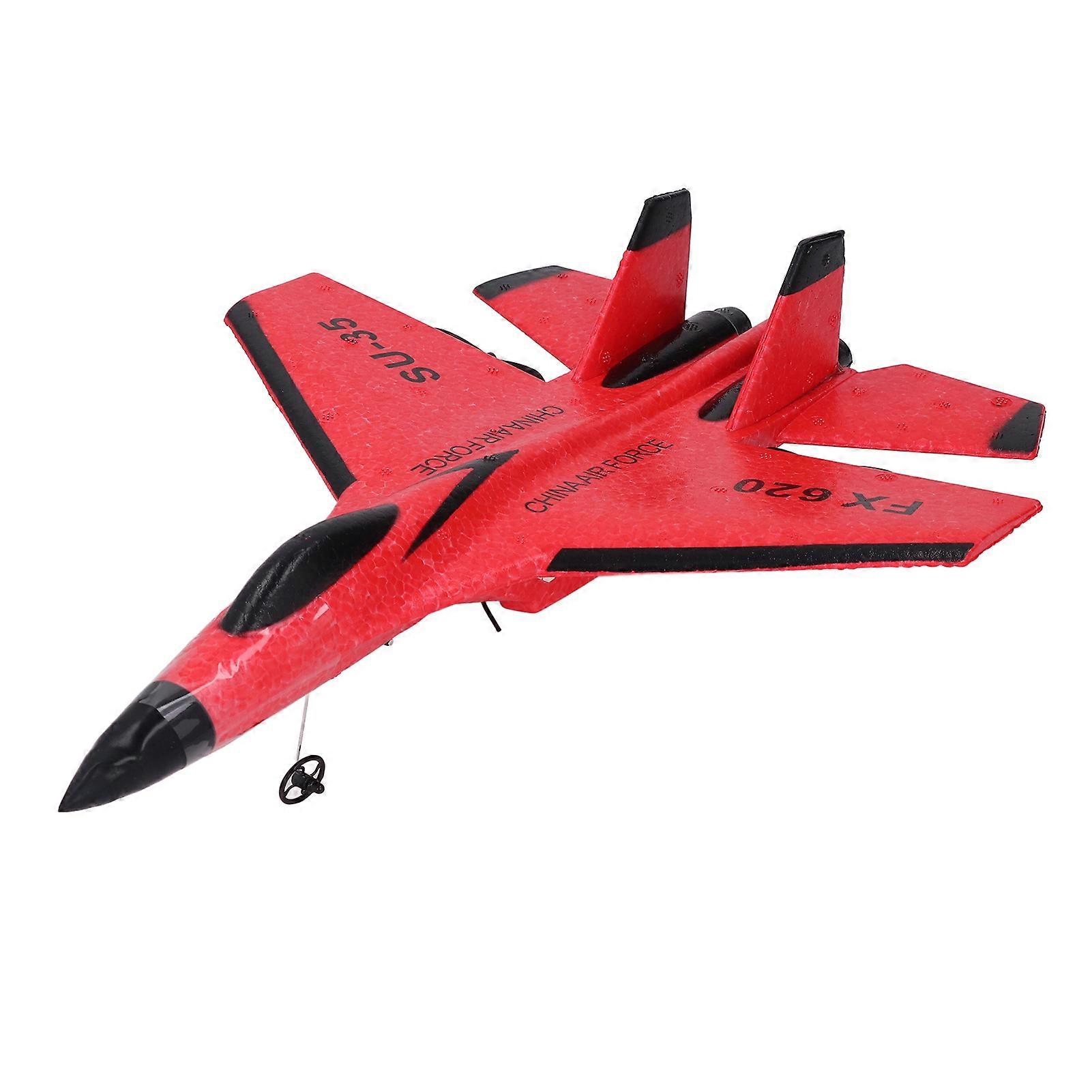 RC Glider Lightweight Impact Resistant Remote Control Fixed Wing Foam Airplane Outdoor Toy for Kids Red 