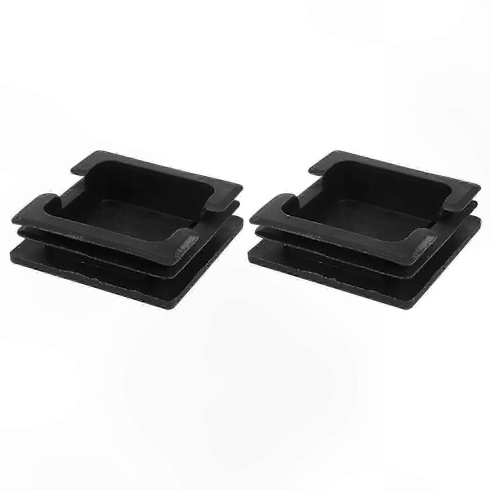 2-Pack 75mm Square Plastic Caps for Tube and Pipe End Protection