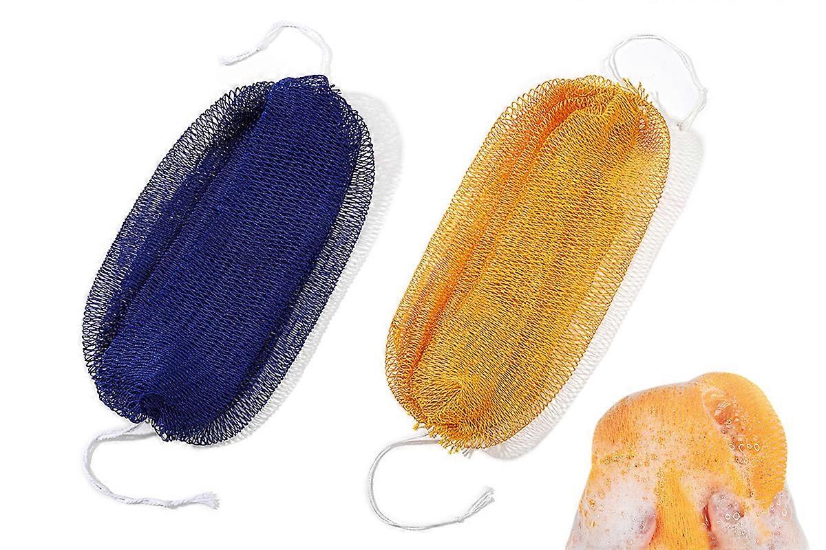 2PCS African Net Sponge Body Scrubber for Exfoliating and Bathing