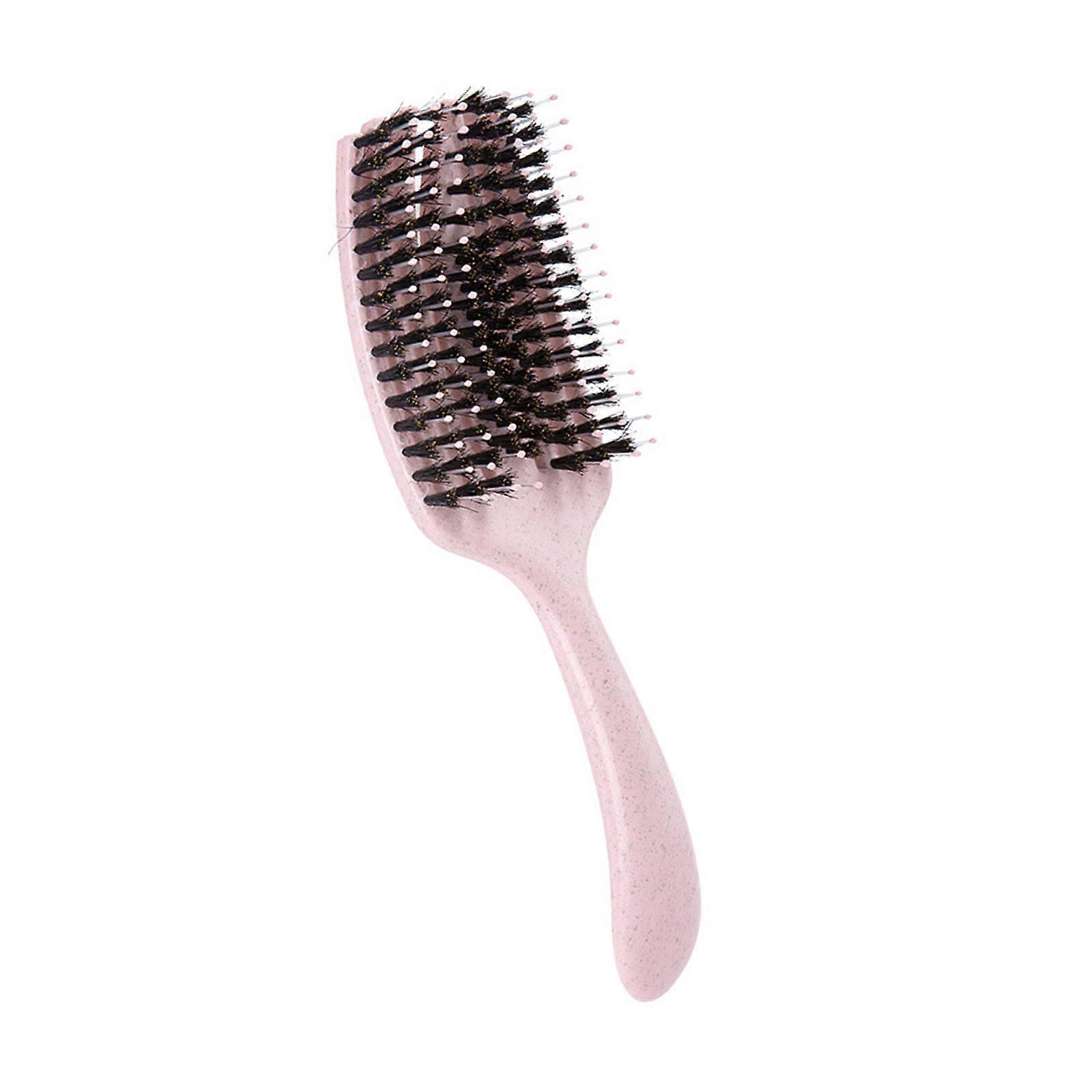 Ventilated Detangling Comb Textured Anti Slip Handle Prevents Tangles Hair Brush For Daily Styling And Blowouts  Pink