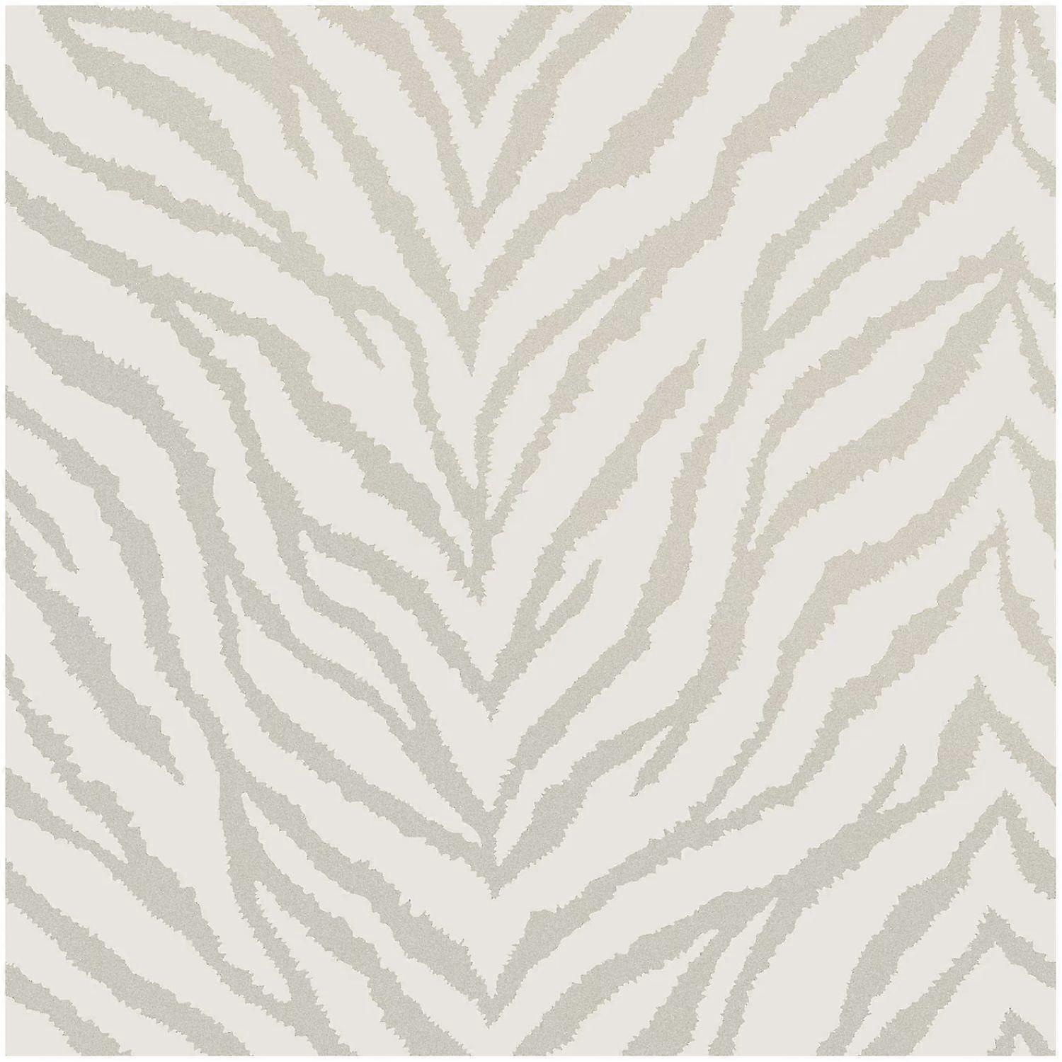 Holden Decor Dazzle Off White Zebra Wallpaper