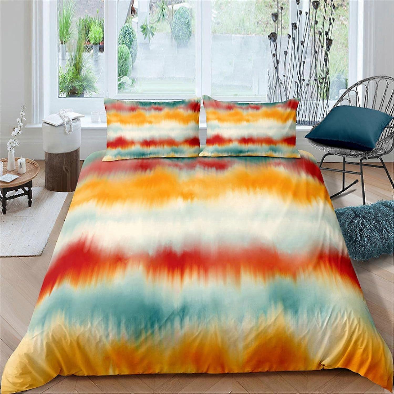Printed Bedding Set of Three, Assorted Color Patterns, Bedroom Decor Duvet Cover Pillowcase