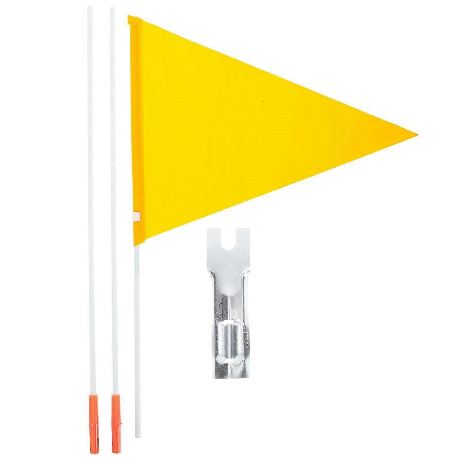 Bicycle Warning Flag with Easy Attachment for Improved Rider Safety