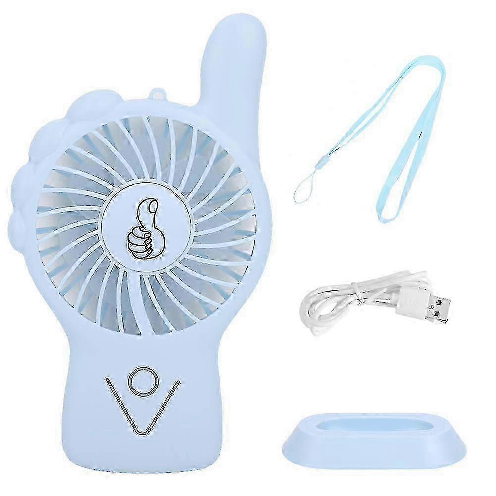 USB Powered Desktop Mini Handheld Fan Desktop Cooling Ventilation(Blue)