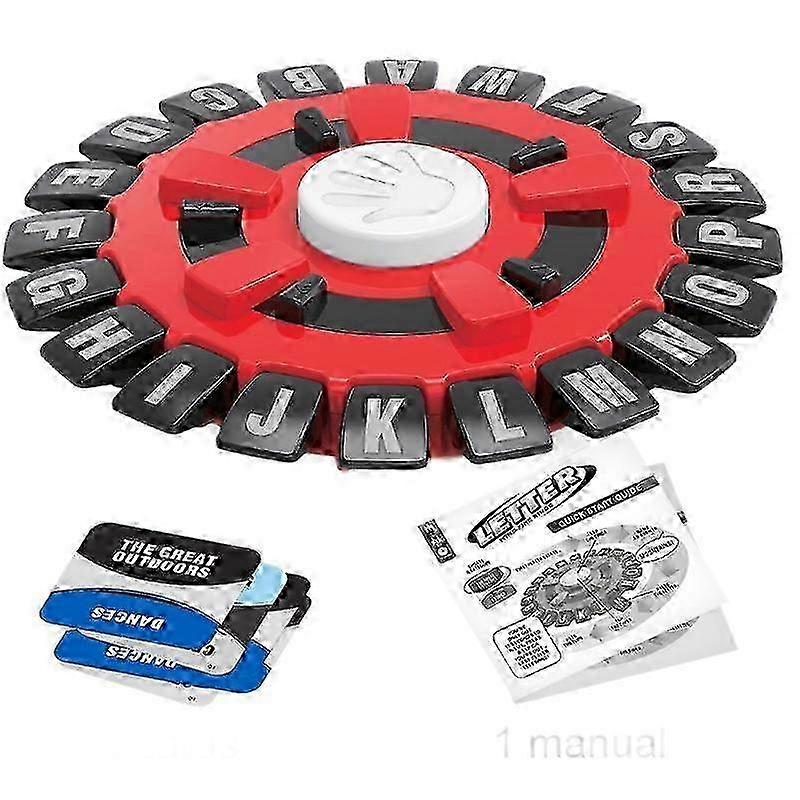 Alphabet Game Turntable English Board Game Family Interactive Board Puzzle Table Toy