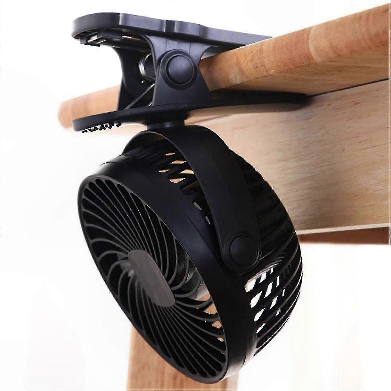 6-Inch USB Clip-On Fan, Mini Desk Fan with 3 Speeds, Portable and Quiet Cooling Solution