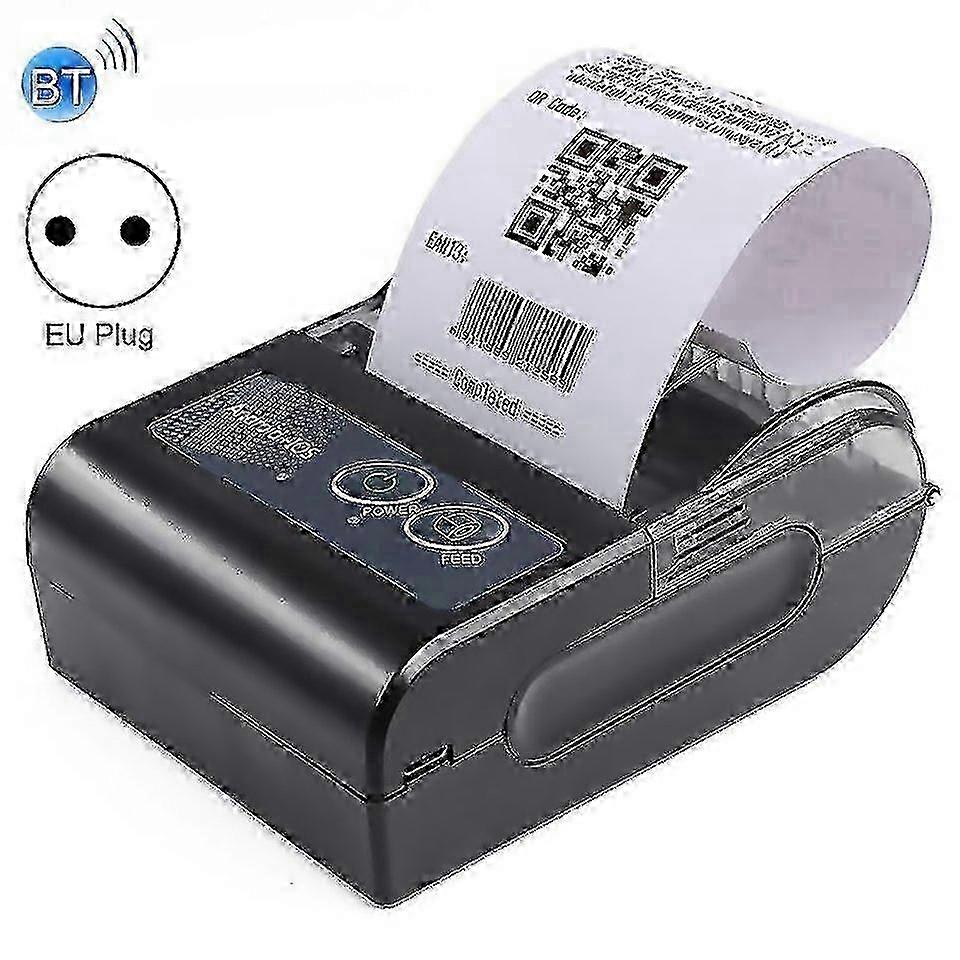 For 58hb6 Portable Bluetooth Thermal Printer Label Takeaway Receipt Machine Supports Multilanguage S