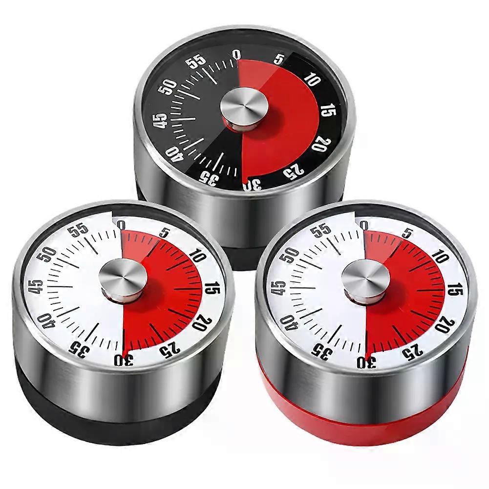 Mechanical Countdown Timer Stainless Steel Kitchen Machinery Timer Clear Scale Kitchen Timer 60 Minute for Student Learning