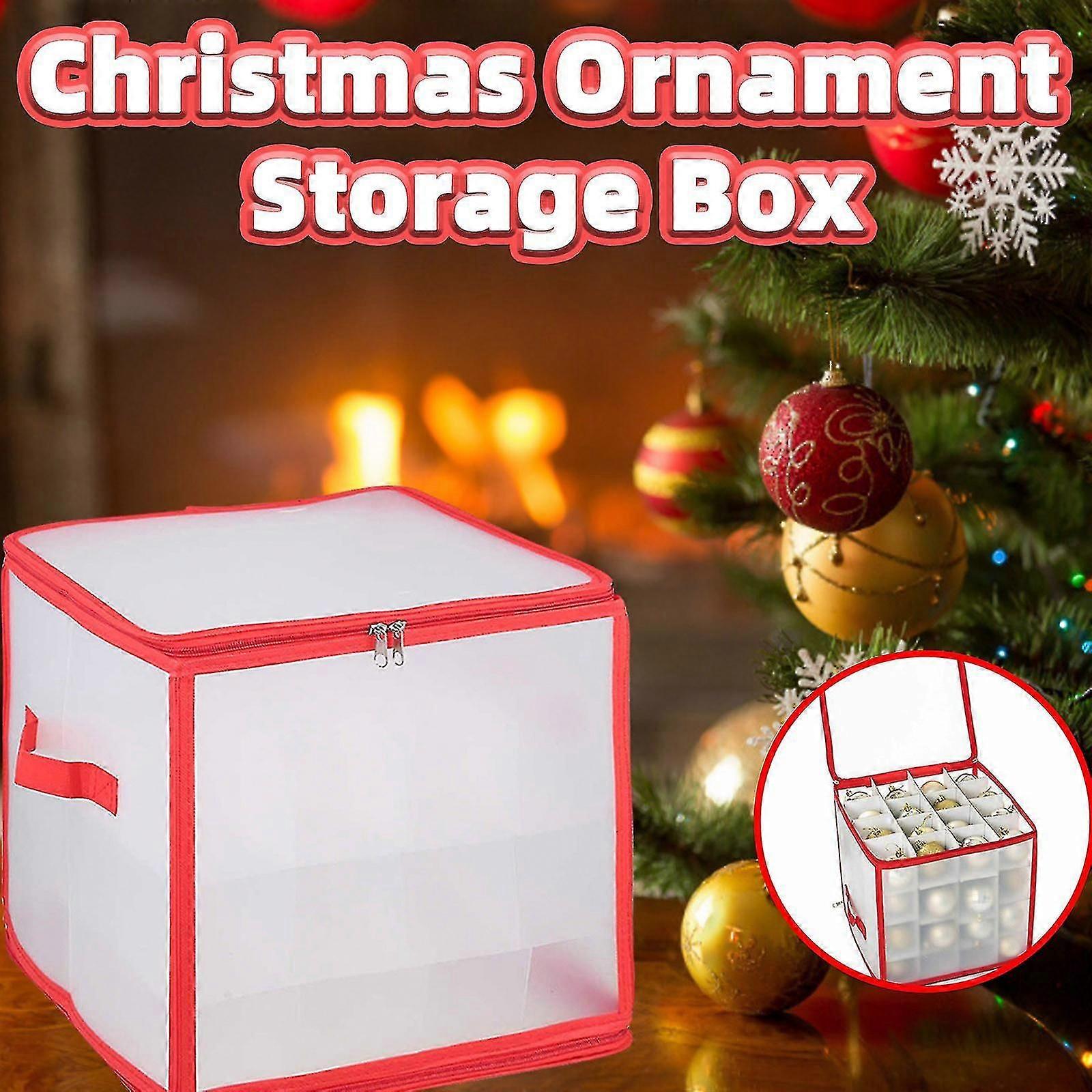 Christmas Tree 64 Baubles Storage Box Ornaments Tree Bag D @bugu