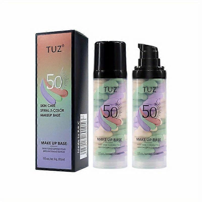 Three-color Mixed Isolation Cream Color Correcting Primer Brighten Skin Foundation Long lasting Base Makeup Concealer Invisible Pores Moisturizing