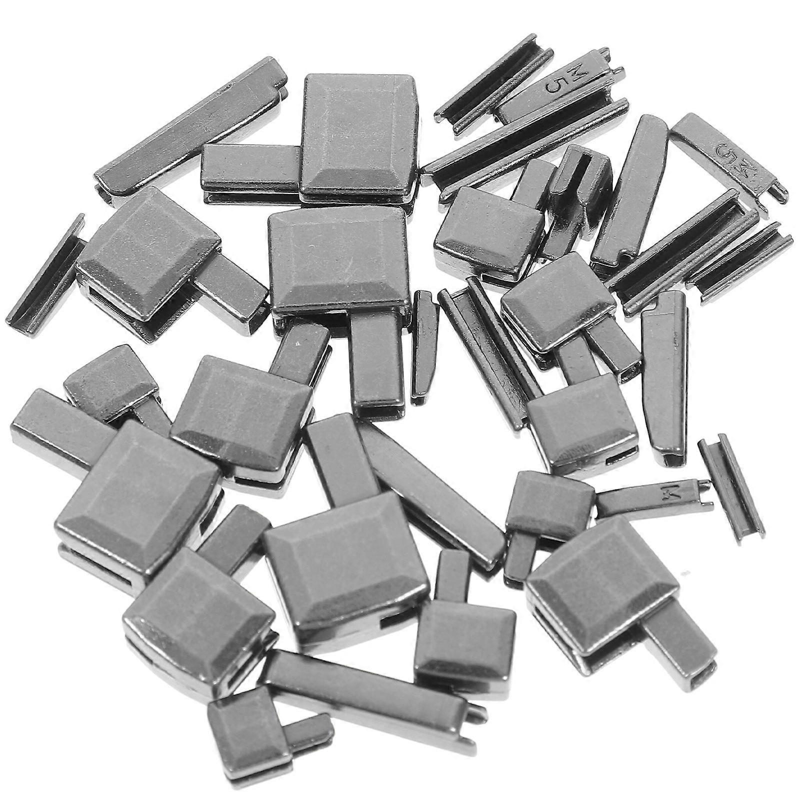 Metalldragkedjestoppar Blixtlåsreparationssats för att laga kläder 16-set