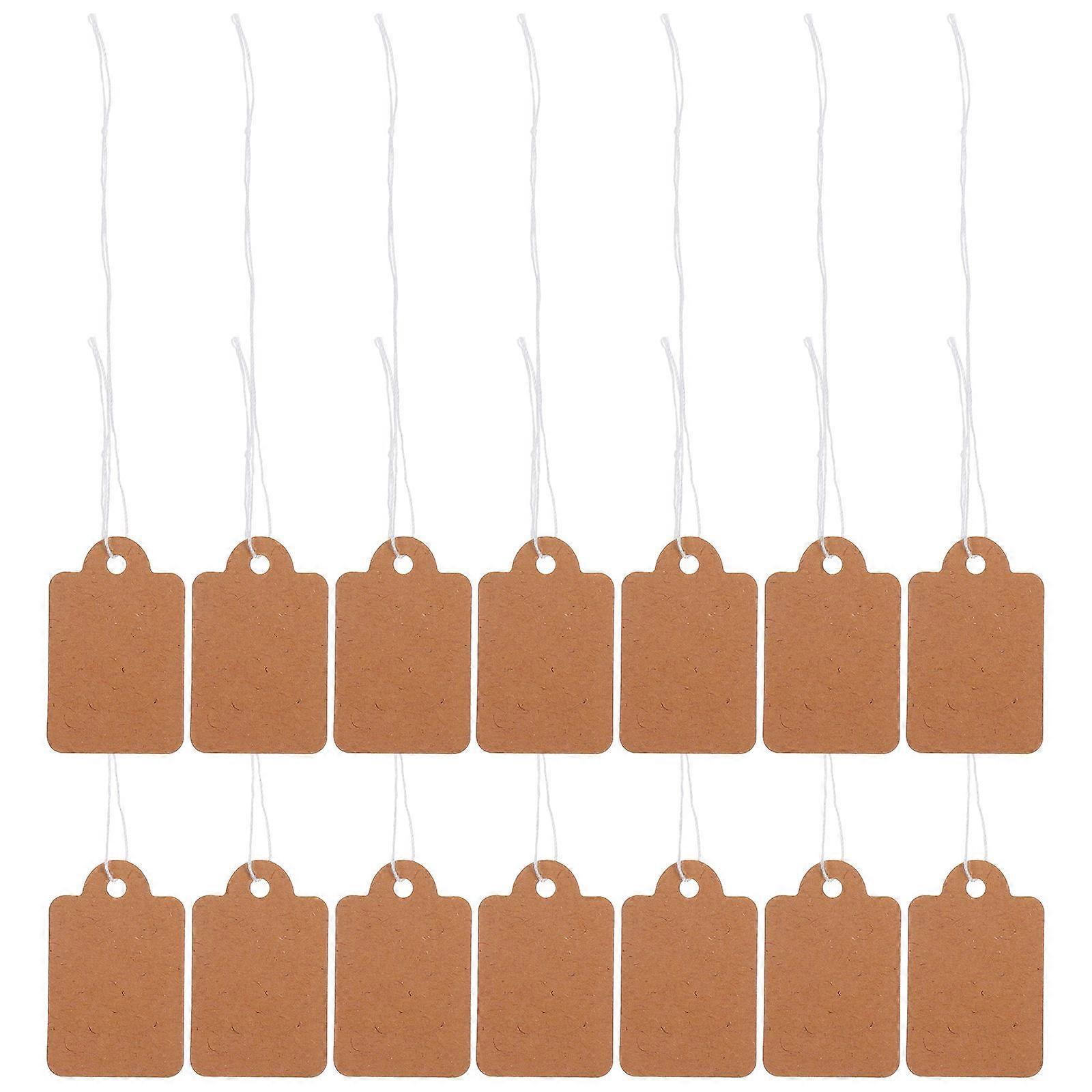 Brown Kraft Paper Hang Tags for Retail Display with String 200Pcs