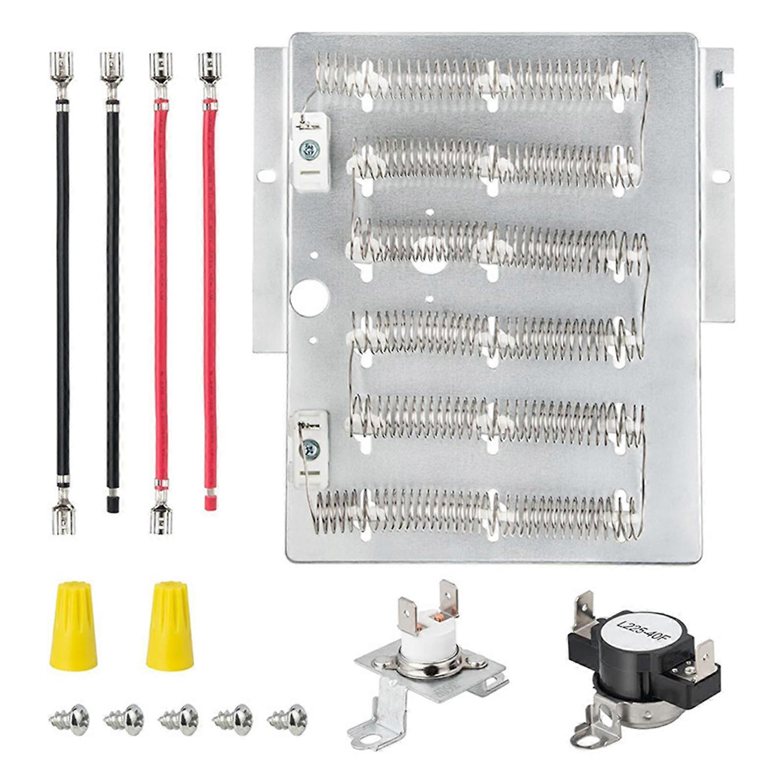 503978 Dryer Heating Element Kit Replacement with Installation Part for 61927 503404 510329 510325P Y503978 61928 Multicolor