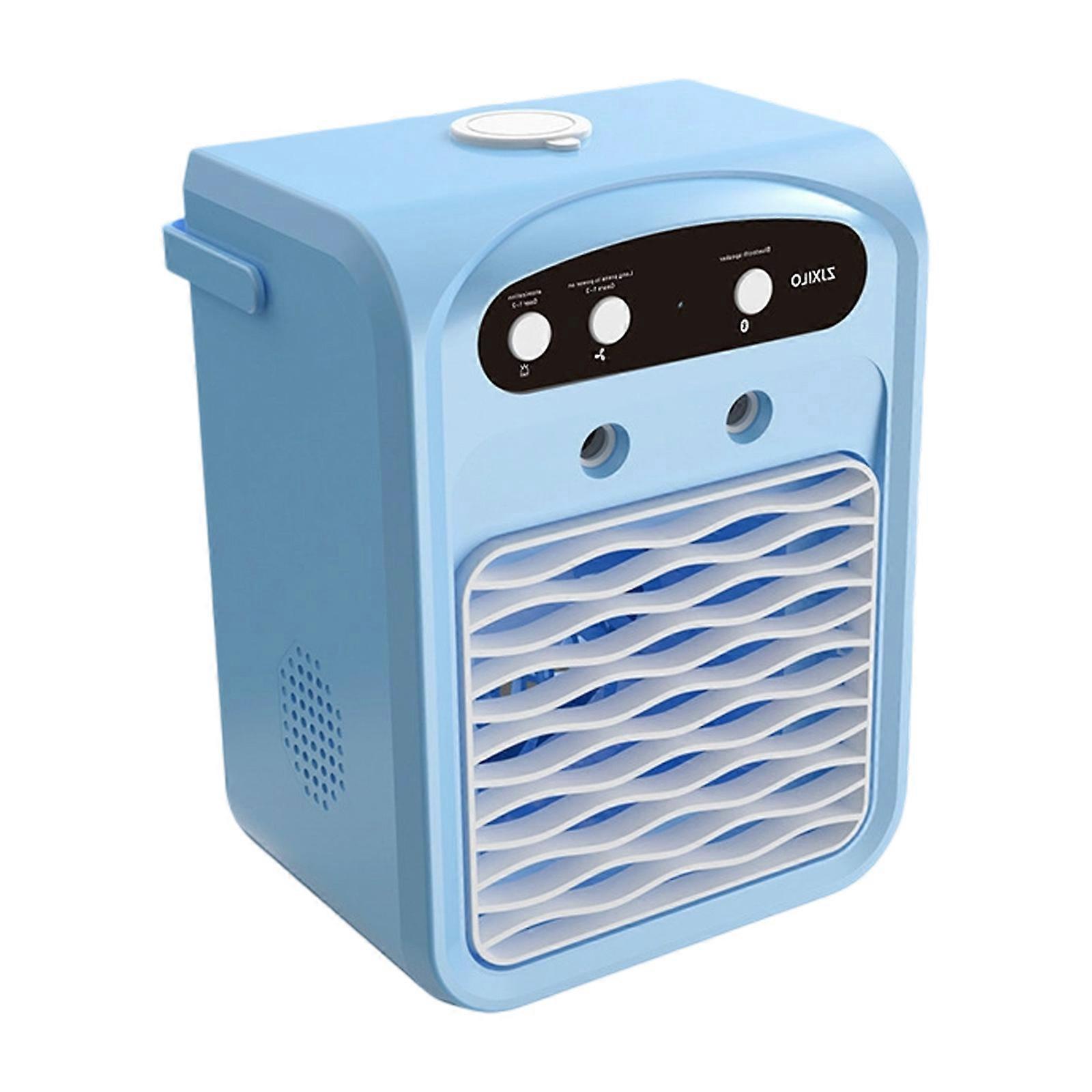 Portable Desktop Air Cooling Fan With 3 Speed Setting Cooling Fan Rechargeable For Dormitory Study Office Desk Outdoor  Sky Blue