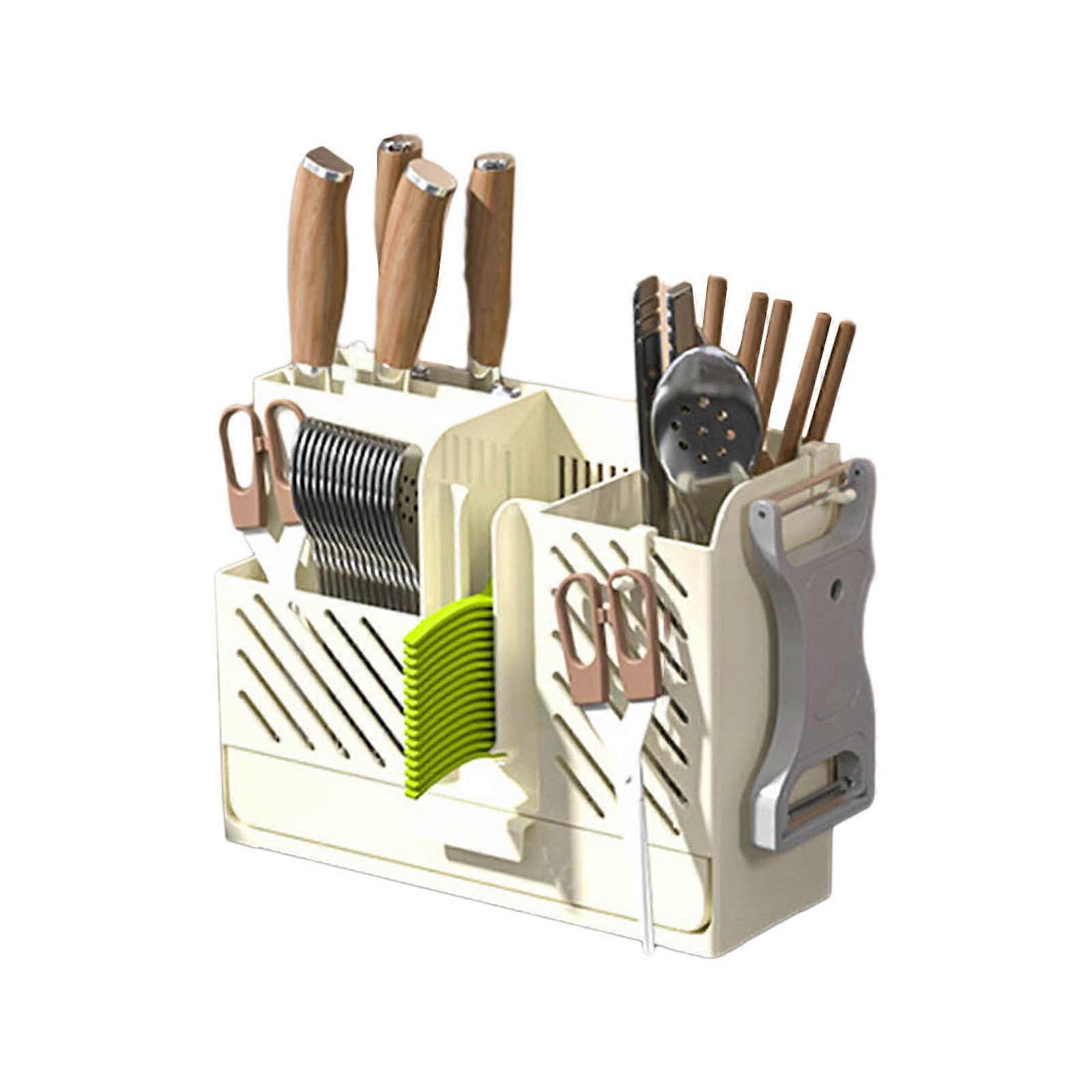 Compact and Adjustable Draining Chopstick Holder and Storage Rack Organizer for Kitchen Enthusiasts and Homeowners Multicolor