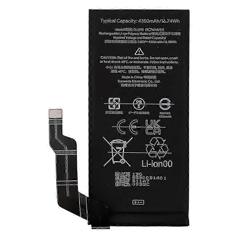 For Google Pixel 6a 3.85V 4306mAh Li-Polymer Battery Assembly Part (Without Logo) (Encode: GLU7G) 26s