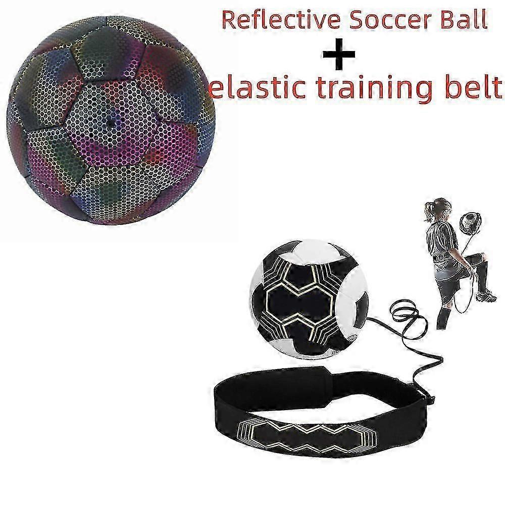 Odblaskowa piłka nożna Led Luminous Świecąca piłka nożna Piłka nożna Odblaskowe światło Piłka nożna w ciemności Holograficzna świecąca piłka nożna Prezent dla dziecka