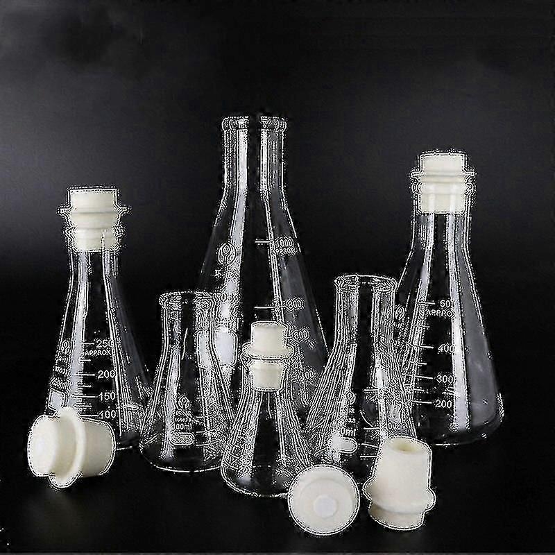 Brett munglas Erlenmeyer Erlenmeyer Kolv 50/100/150//250/500/1000ml Laboratorietillbehör Borosili
