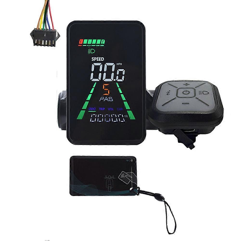L5 Elcykel NFC LCD-displaymåler 24V/36V/48V/60V UART Type C Elscooter LCD-måler NFC Speedometer SM6PIN