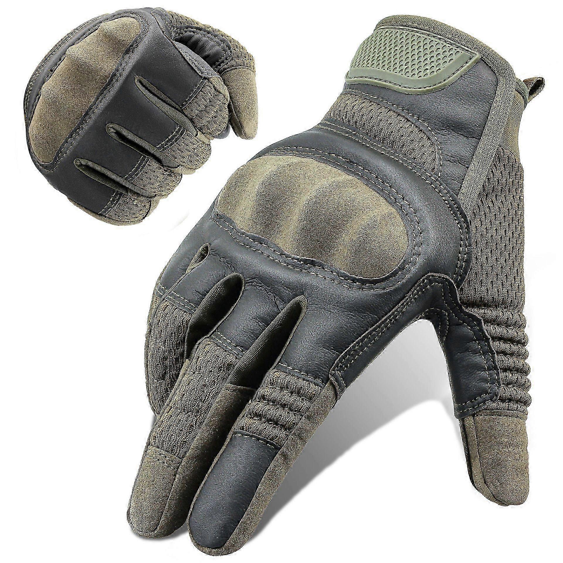 Touchscreen Pu Leather Motorcycle Full Finger Gloves