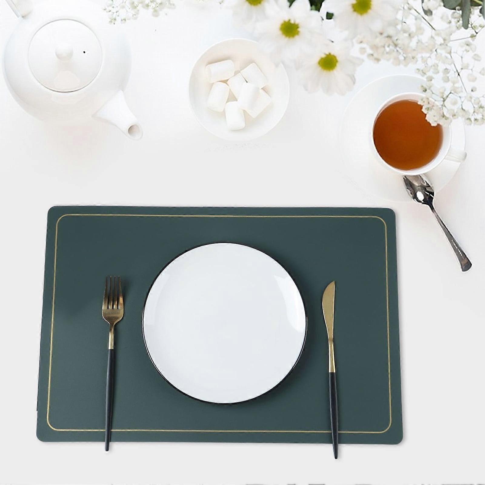 Hariumiu Placemat for Dining Table, Stain-resistant, Non-slip, Easy to Clean Rectangular Table Mat Compatible with Home Decor