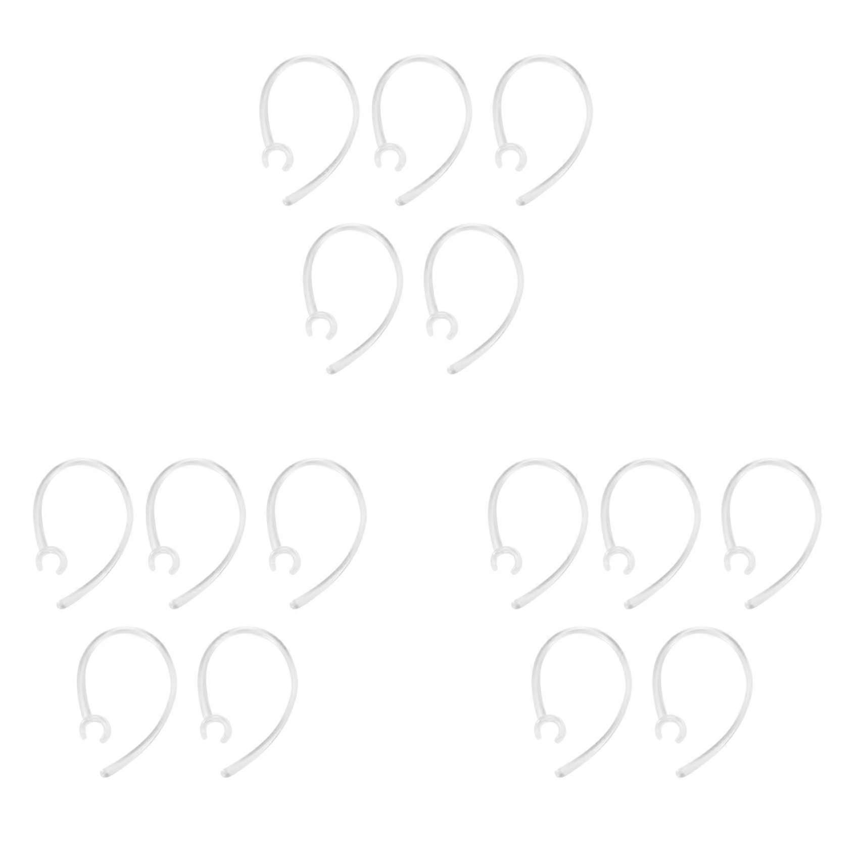 15x Universal Small Clamp Bluetooth Ear Hook Loop Clip Replacement Clear