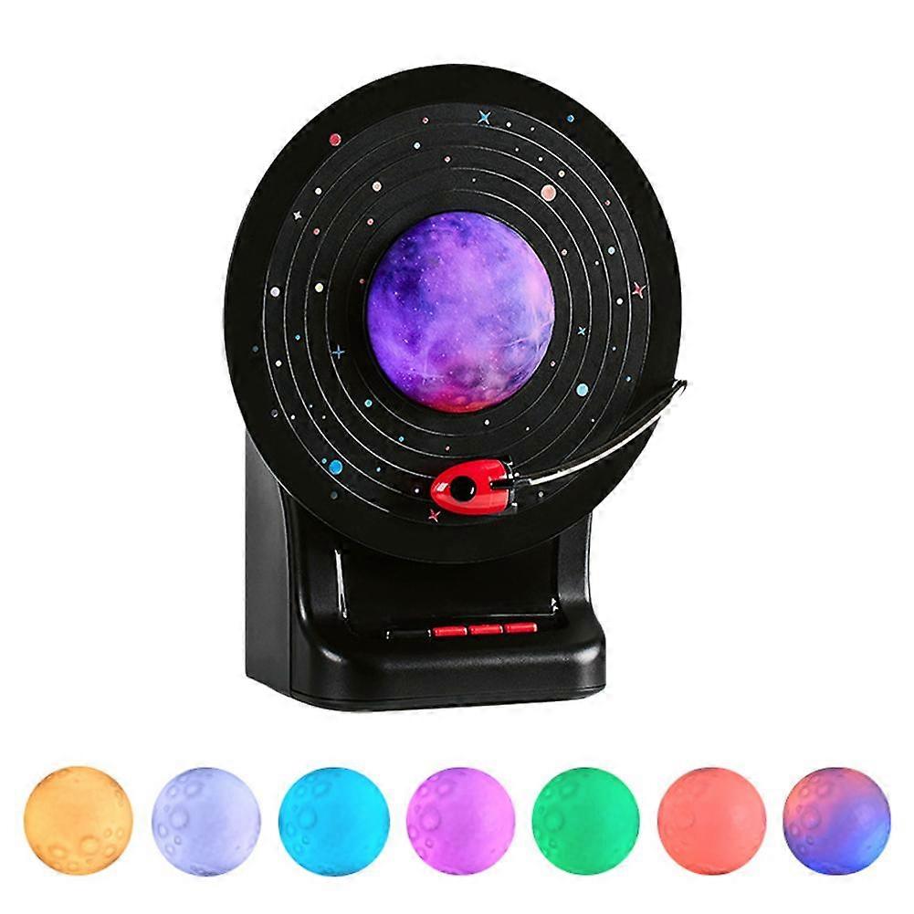 Space Speaker 360° Stereo Sound with Ambient Night Light Bluetooth 5.3 TF Card AUX Playback Fast Charging Portable Wireless Speaker for Home