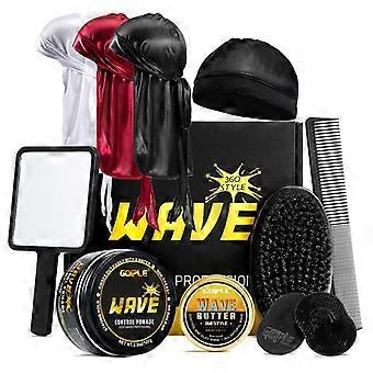 Pomata per capelli a tenuta forte per uomo, crema per capelli Easy Wash 360 Wave Training Grease che favorisce onde stratificate, idratazione, lucentezza setosa, spazzola e dura