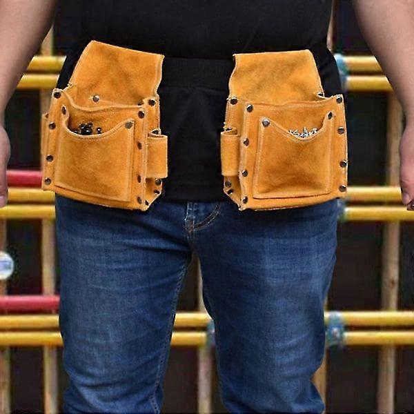 Multifunctional Tool Belt Bag - Thickened Cowhide Portable Design Hardware Storage Tool Kit