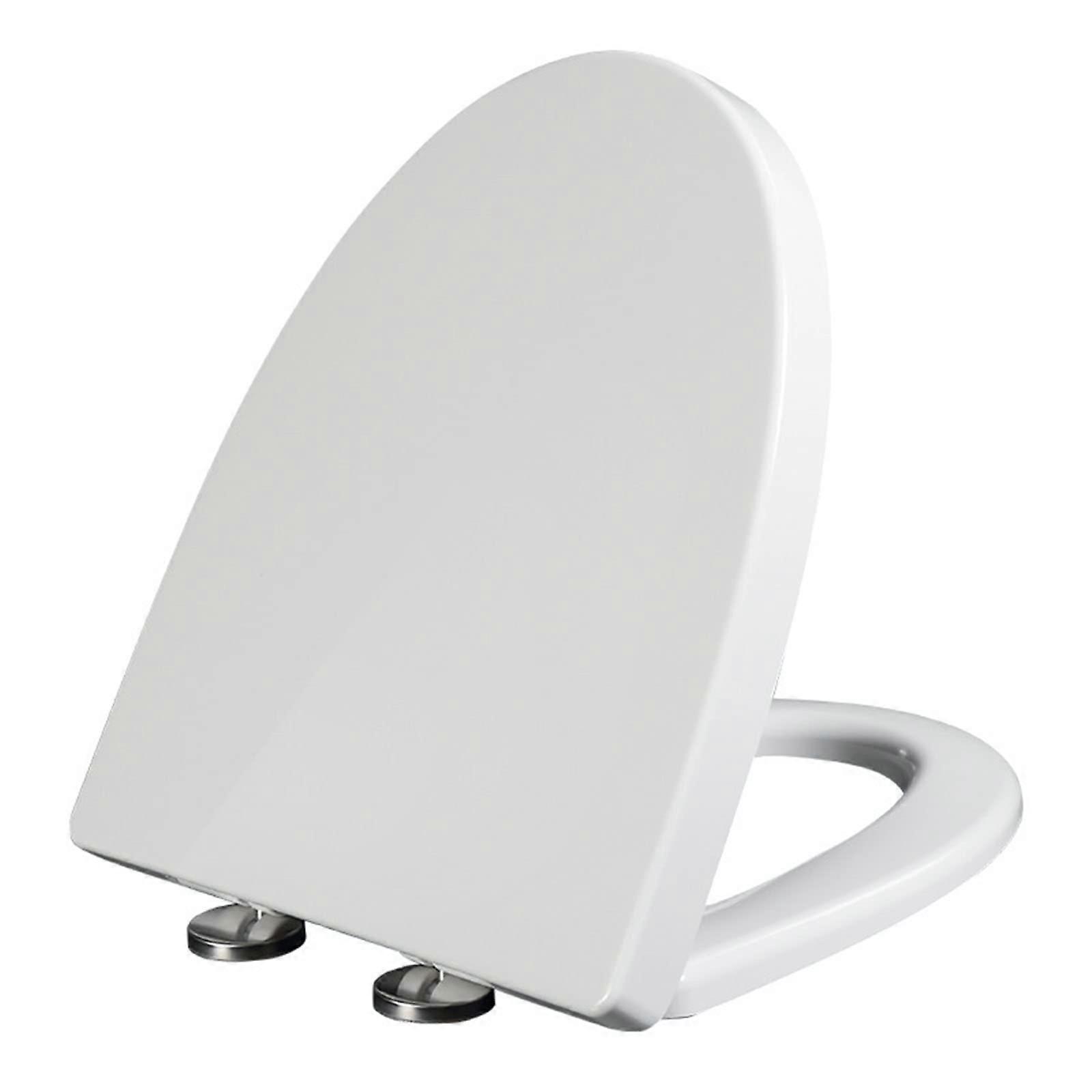 V Shape Soft Close Toilet Seat UF Material Quick Release Thickened Cover for Household Models A B (C)