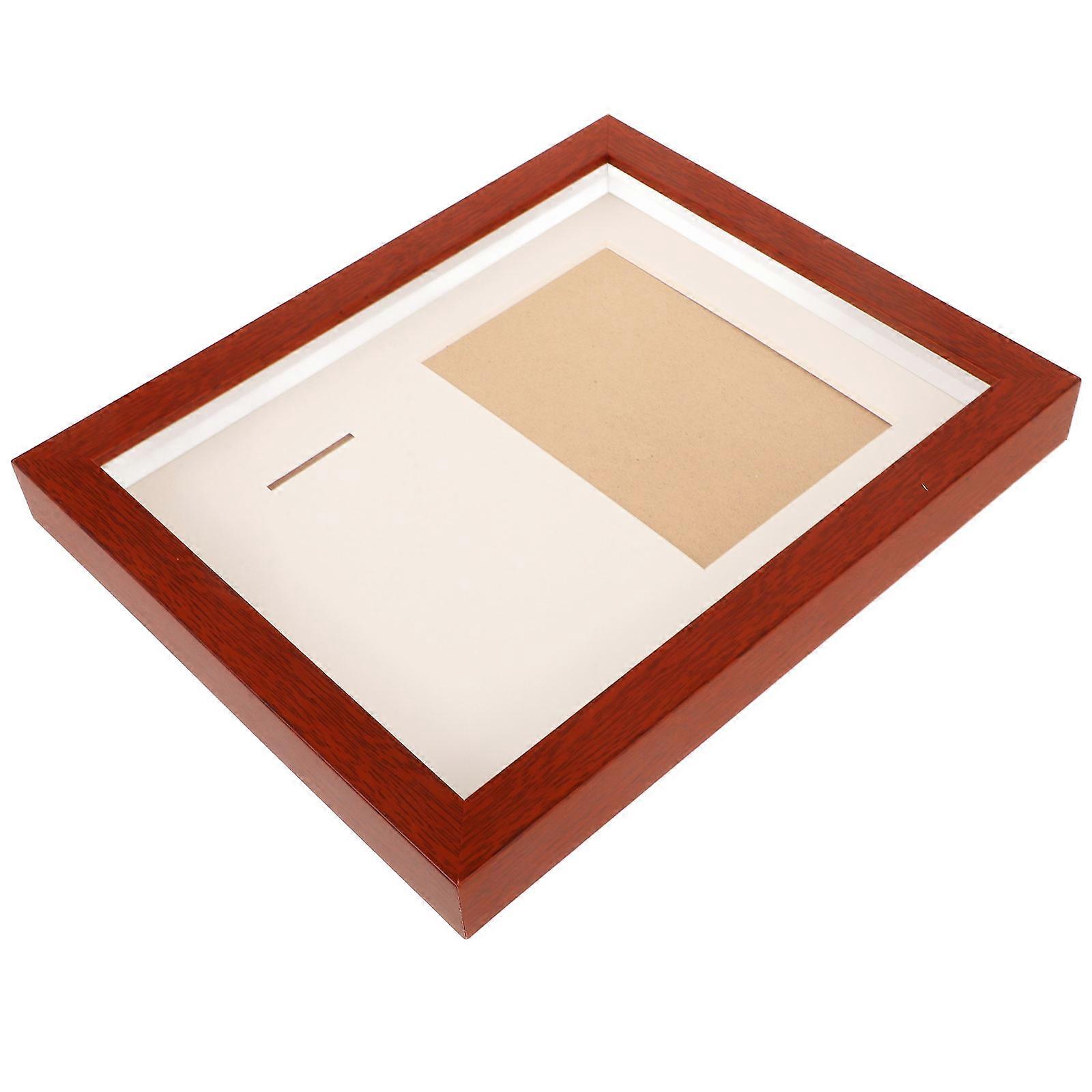 Light Brown Medal Frame Display Multipurpose Medal Shadow Case