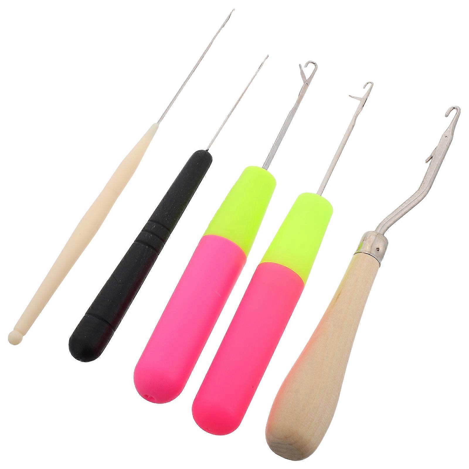 Assorted Color Multi-Functional Hair Crochet Hook Tool 1Set for Braids