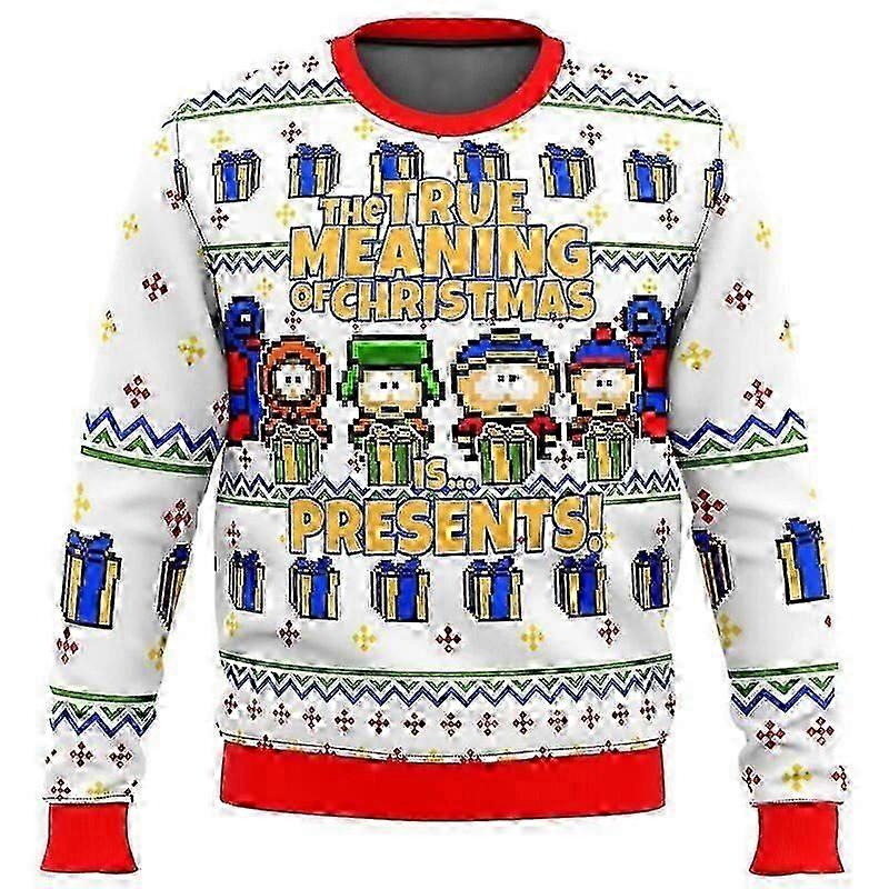 2023 عضو التوت ساوث بارك سترة عيد الميلاد القبيحة هدية سانتا كلوز بلوفر الرجال من النوع الثقيل وأعلى ملابس الخريف / الشتاء