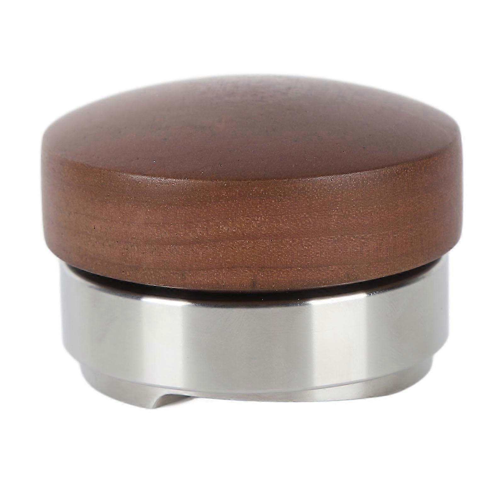 58mm Adjustable Coffee Distributor Tamper with Walnut Handle