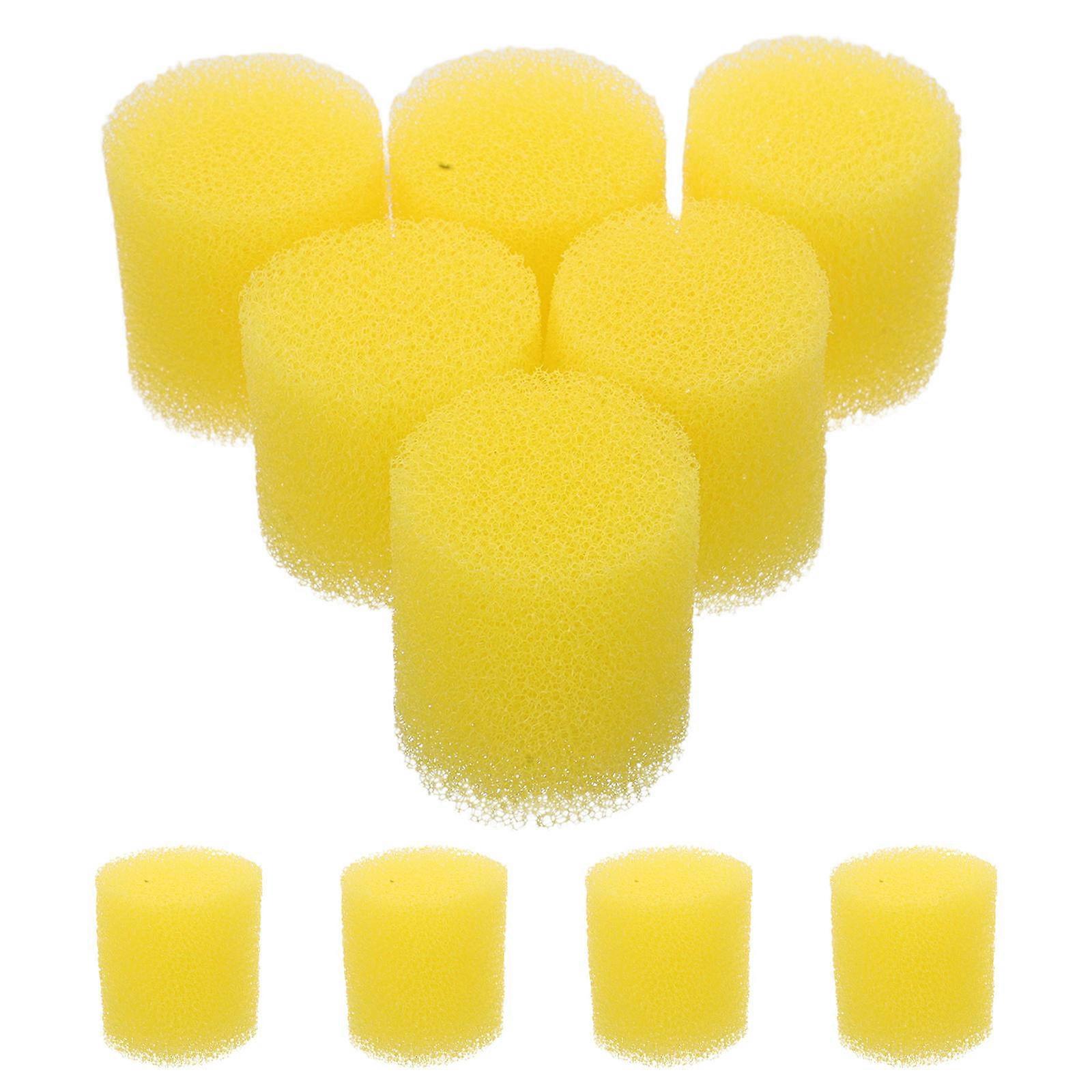 Yellow Aquarium Sponge Filter Replacement for Fish Tank Maintenance 40Pcs