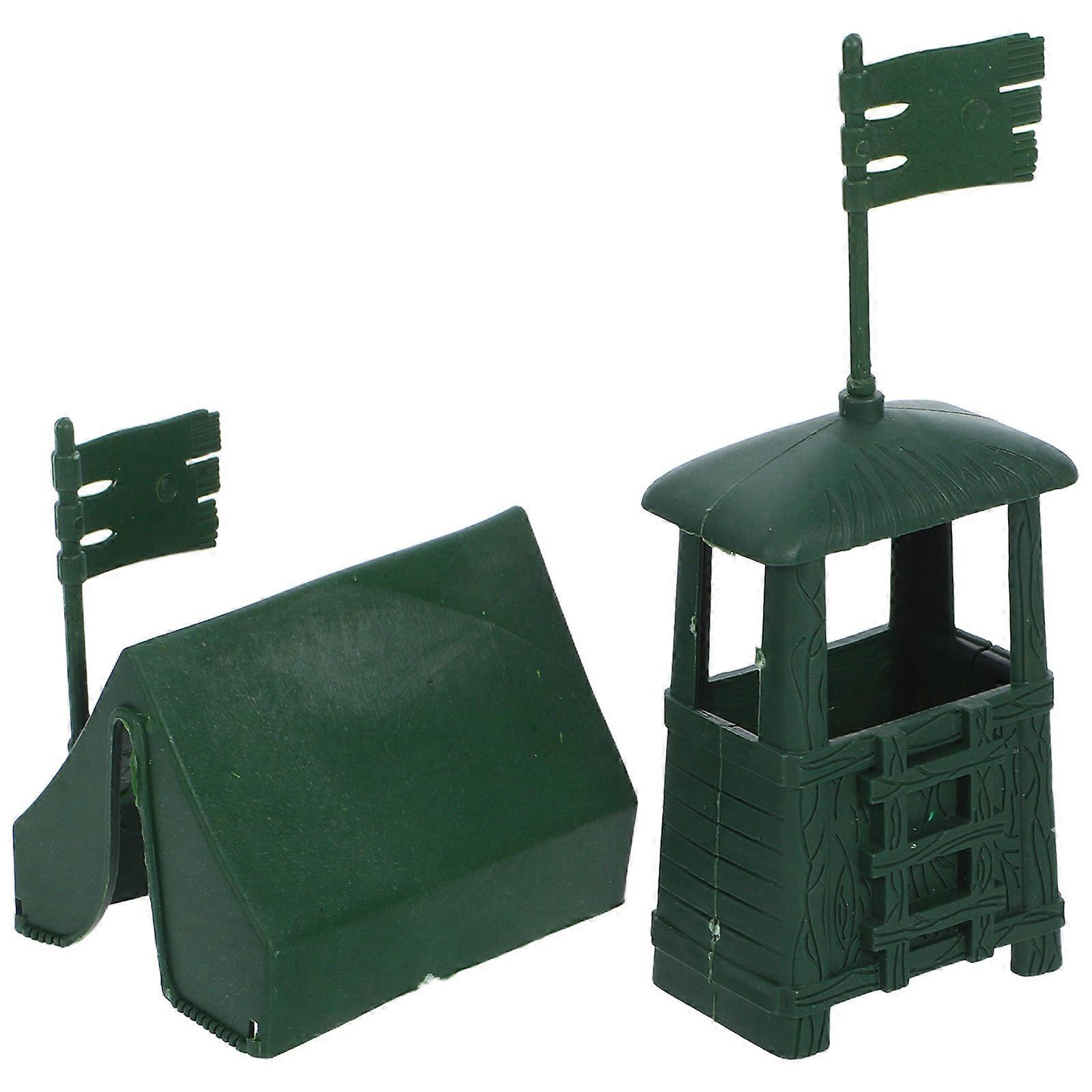 Realistic Architecture Model Post Tent for Decoration 20Sets Sand Table Supplies