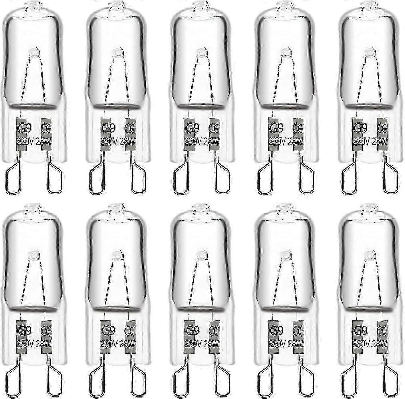 G9 Warm White Bulb 2700K 28W, 230V Dimmable Halogen for Interior Lighting