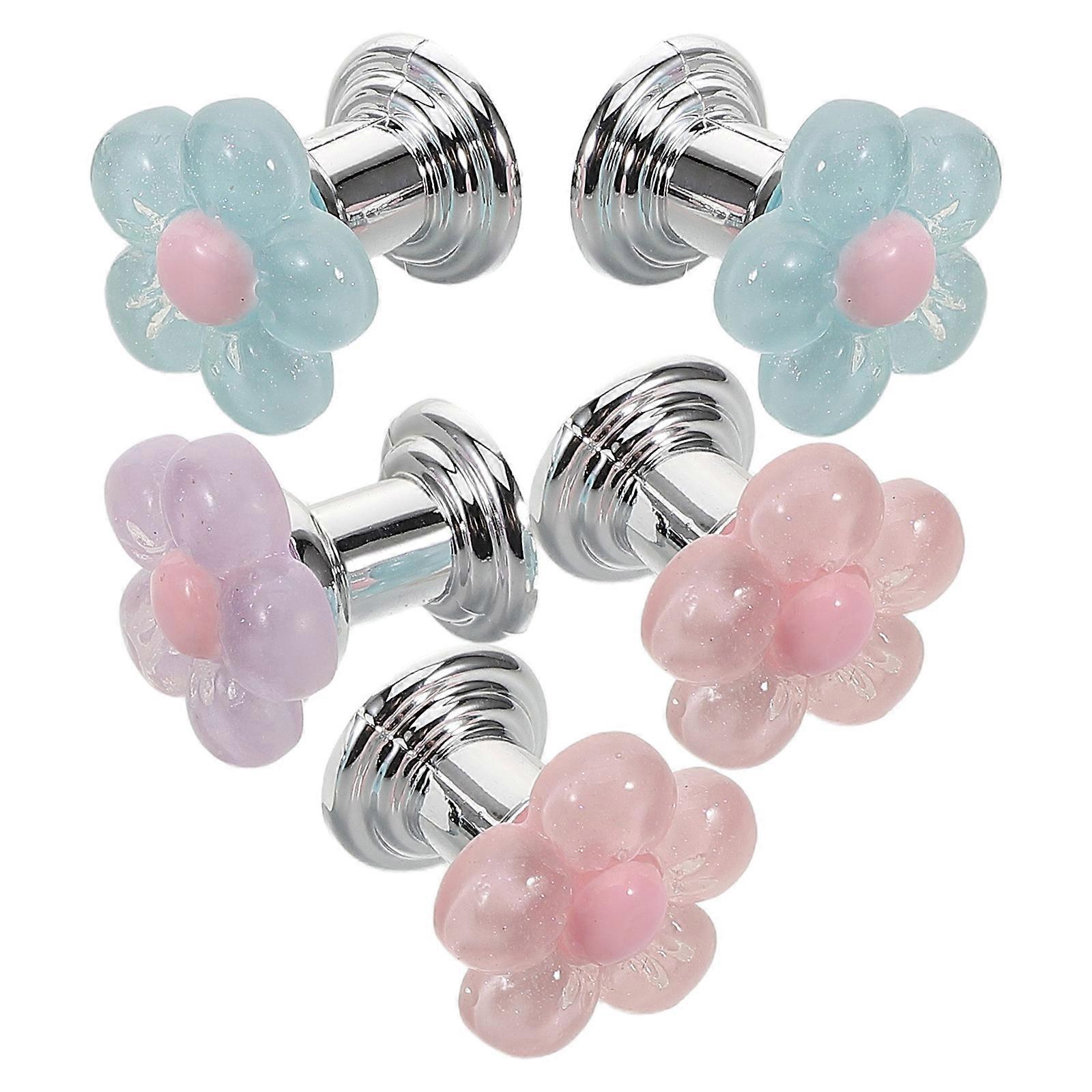 Universal Toilet Button Kit with Creative Design and Nail Protection for Easy Flushing Assorted Colors 5pcs