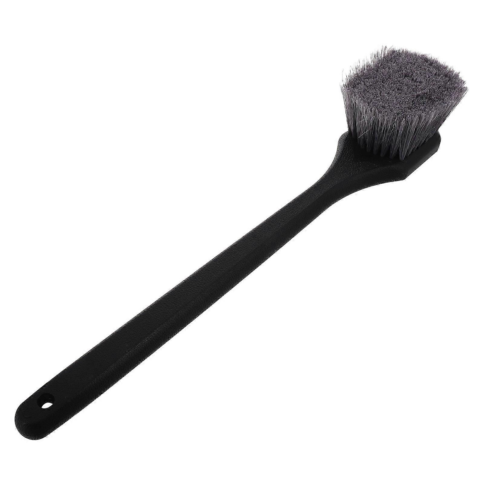 Grey Plastic Car Tire Cleaning Brush for Hub Scrubbing